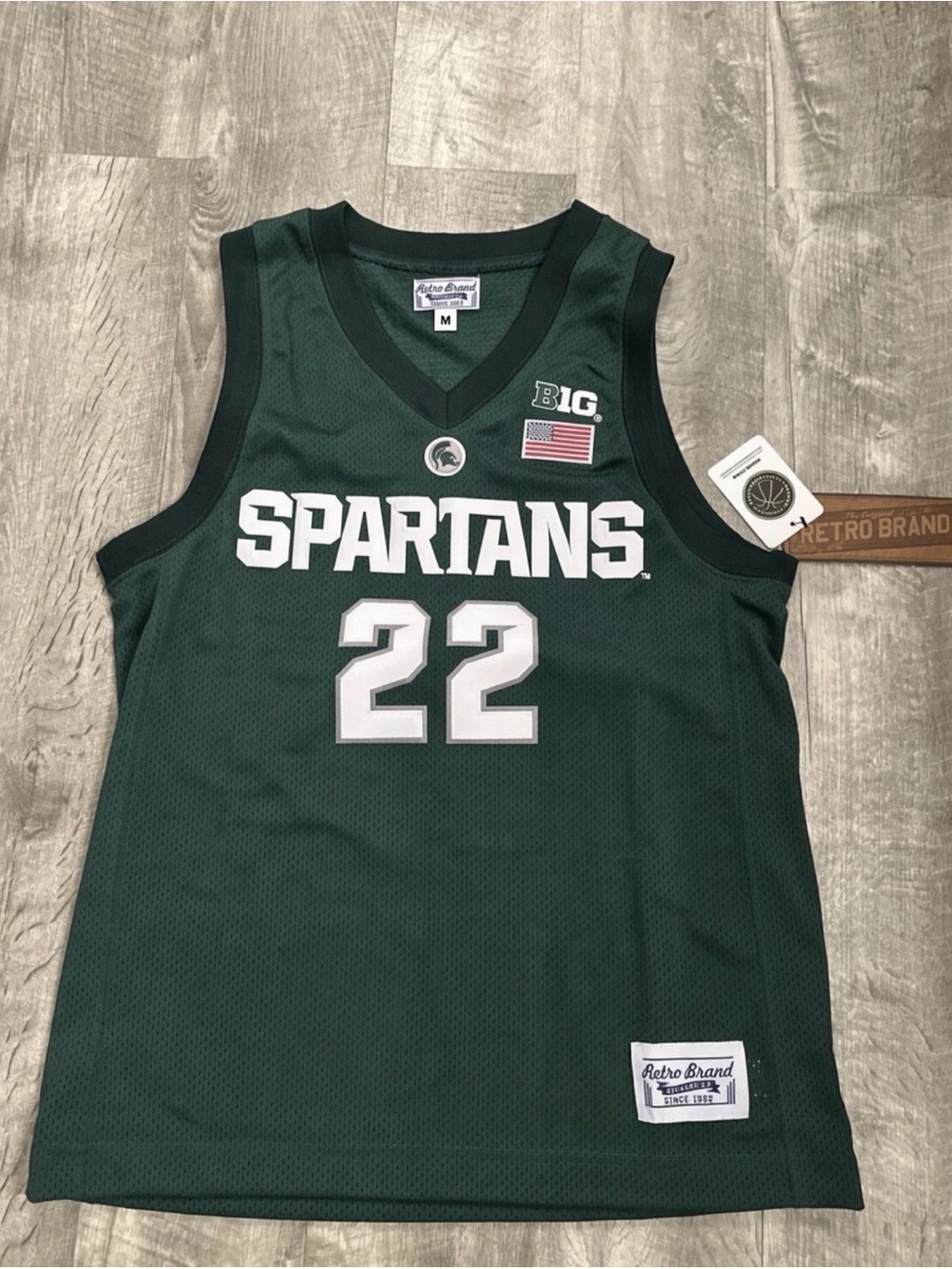 Miles Bridges Michigan State Spartans College Throwback Jersey NEW Men's Medium